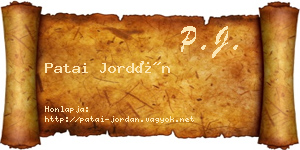 Patai Jordán névjegykártya